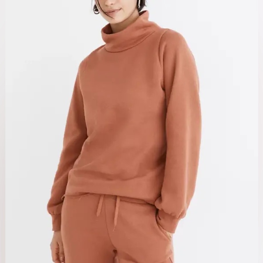Madewell MWL Betterterry Relaxed Turtleneck Sweatshirt